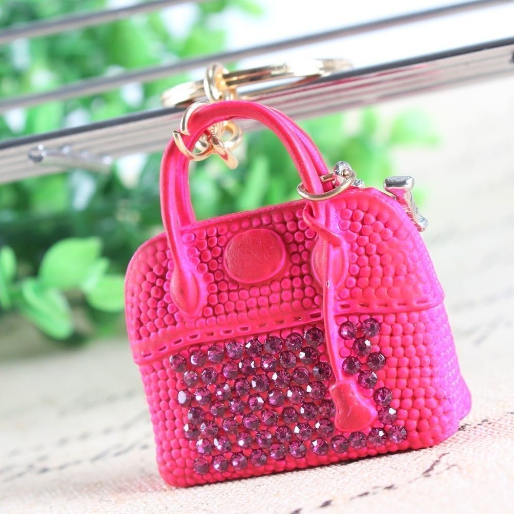 Keychain Rose Red Rhinestone Pendant  4 for $20